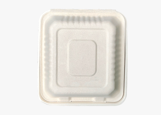 泰国工厂大量现货供应：纸浆模塑餐具: 8寸锁盒 型号2